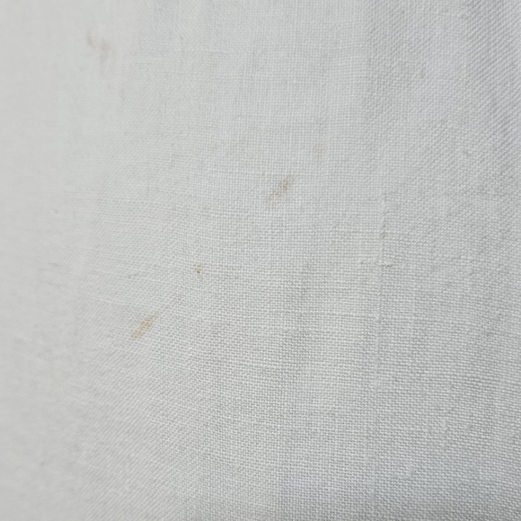 Johnny Was Vintage Cream/Ivory 100% Linen Floral Embroidered Maxi Shirt Dress - Picture 11 of 12